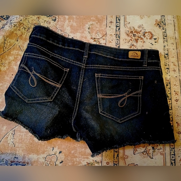 SOLD Jordache Denim Fringed Cutoff Shorts - Picture 1 of 3